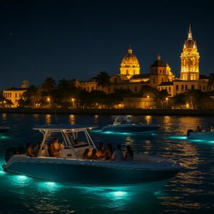 Experiencia Nocturna: Atardecer en la Bahía – Bote Bravo380 pies