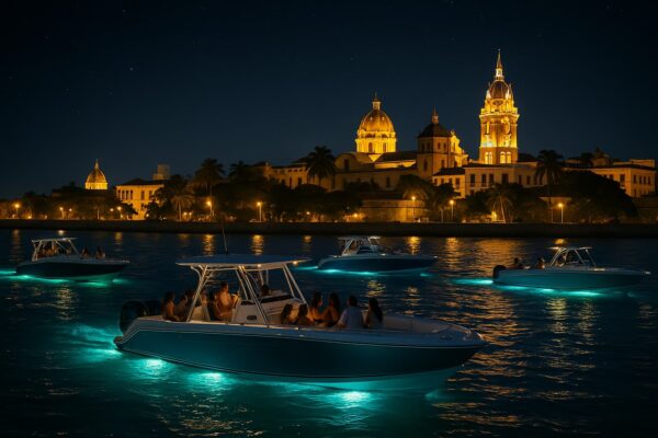 Experiencia Nocturna: Atardecer en la Bahía – Bote Bravo380 pies